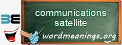 WordMeaning blackboard for communications satellite